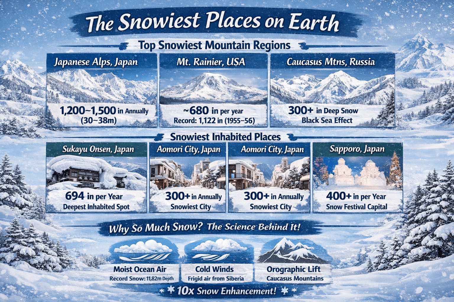 Where Are the Snowiest Places on Earth in 2026?
